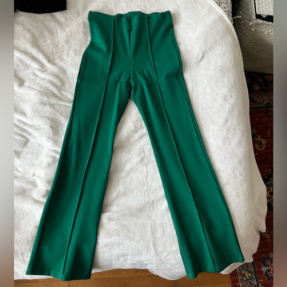Green Flare Pants